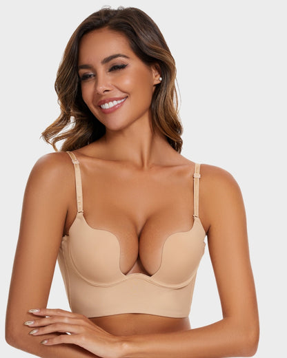 Low Cut U-Shaped Backless Bra