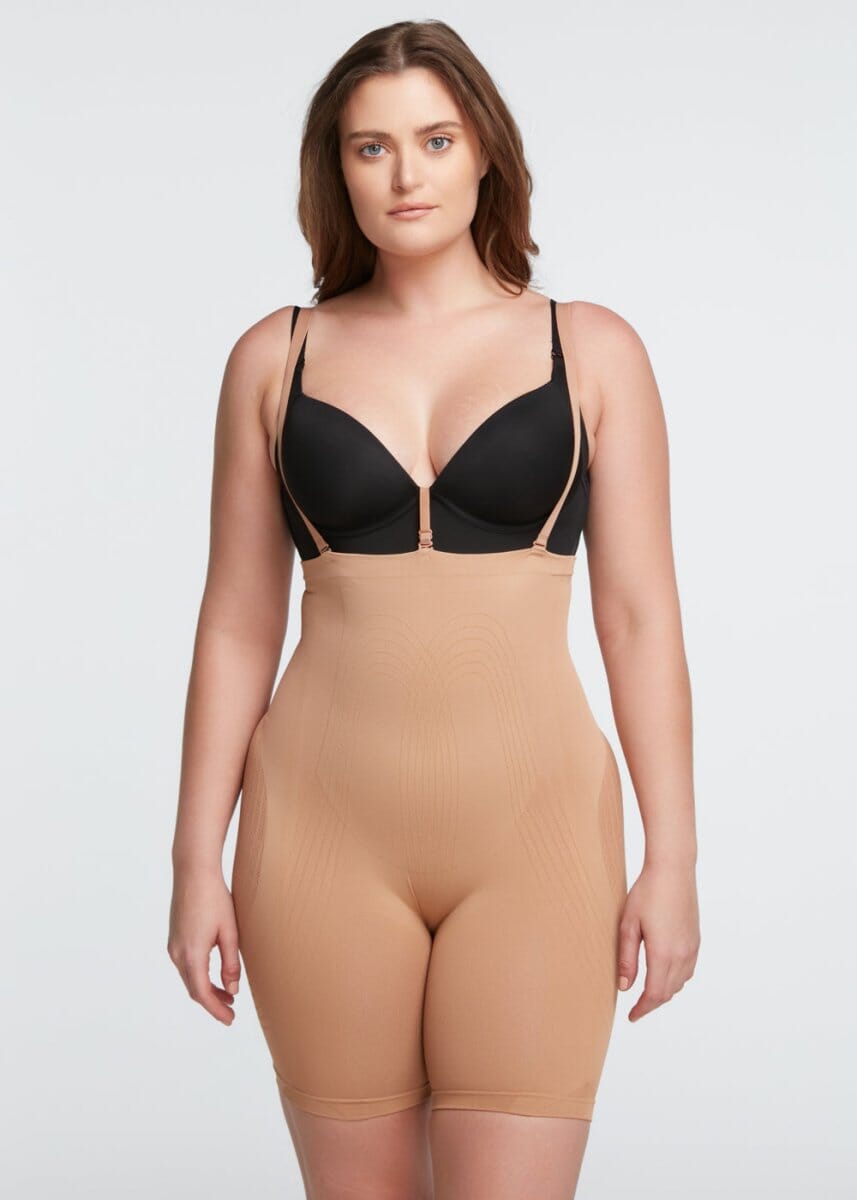 PowerMesh High-Waist Sculpting Shorts