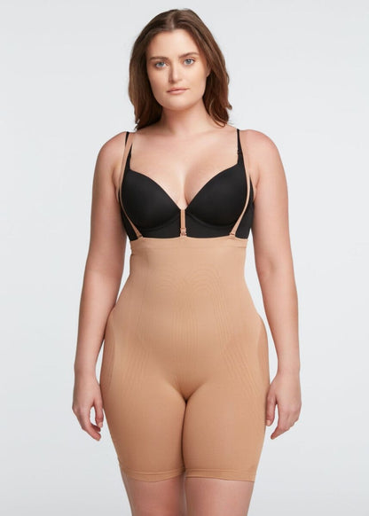 PowerMesh High-Waist Sculpting Shorts