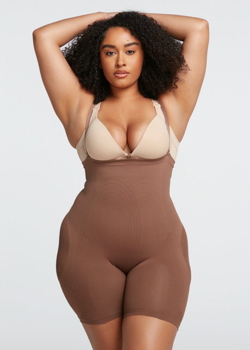 PowerMesh High-Waist Sculpting Shorts