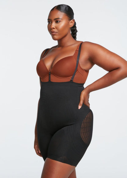 PowerMesh High-Waist Sculpting Shorts