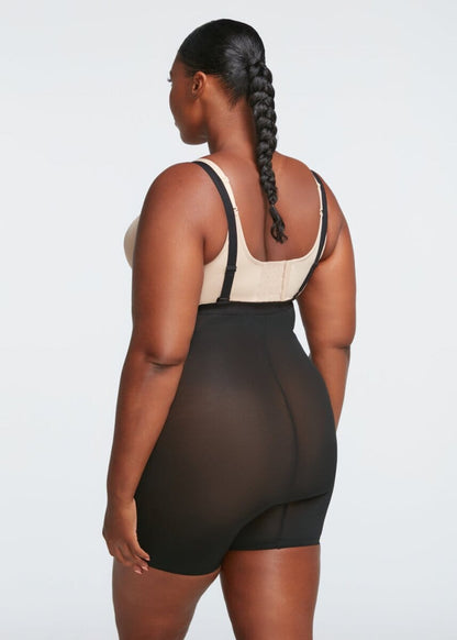 PowerMesh X Panel High-Waist Shorts