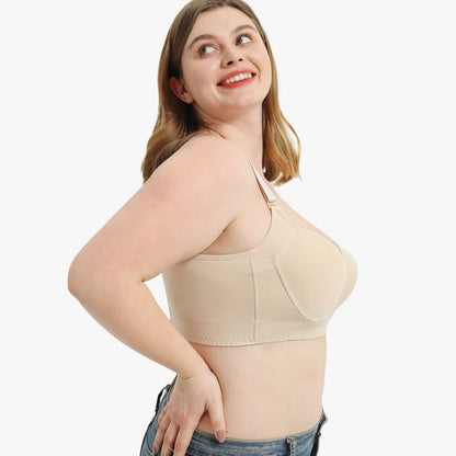 Push-Up Back Smoothing Bra - Beige (2 PACK）