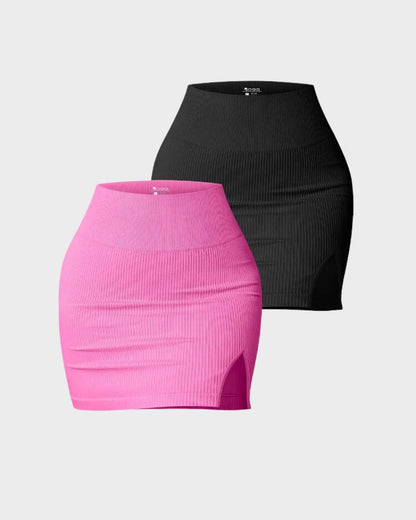 Basic Casual High Waist Mini Skirt