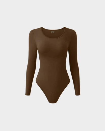 Ribbed Crewneck Long Sleeve Bodysuit