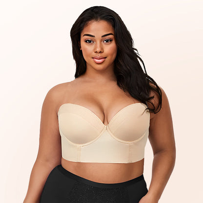 The Low Back Strapless Bra-(BUY 1 GET 1 FREE)Black+Nude