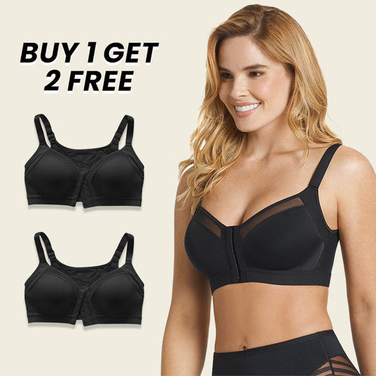 Comfort Posture Corrector Bra with Contour Cups Bra(BUY 1 GET 2 FREE)-BLACK