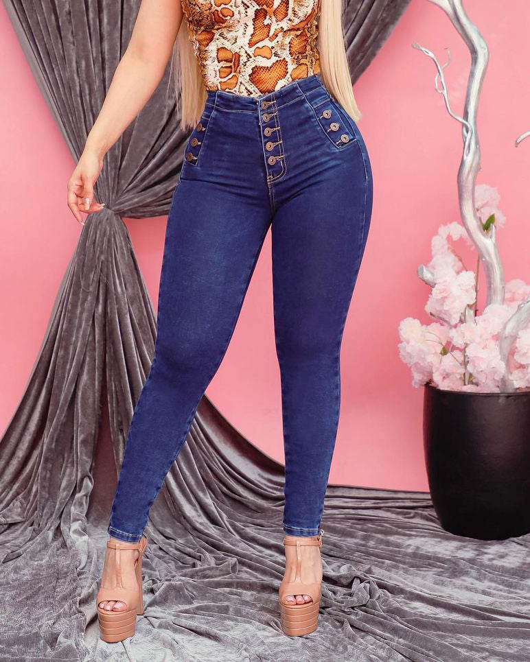 High Waist Tummy Control Stretchy Jeans