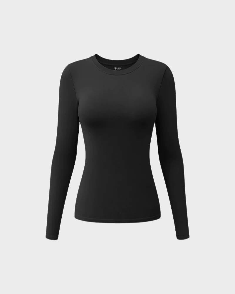 Long Sleeve Neck Stretch Shirts Tops