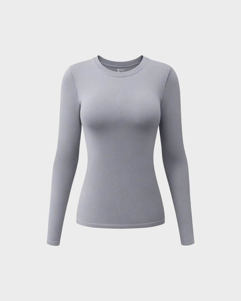 Long Sleeve Neck Stretch Shirts Tops