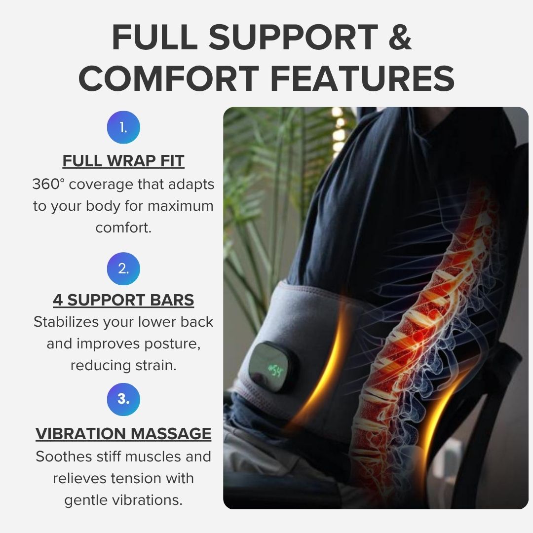 3-in-1 Red Light Therapy & Vibration Massage Belt
