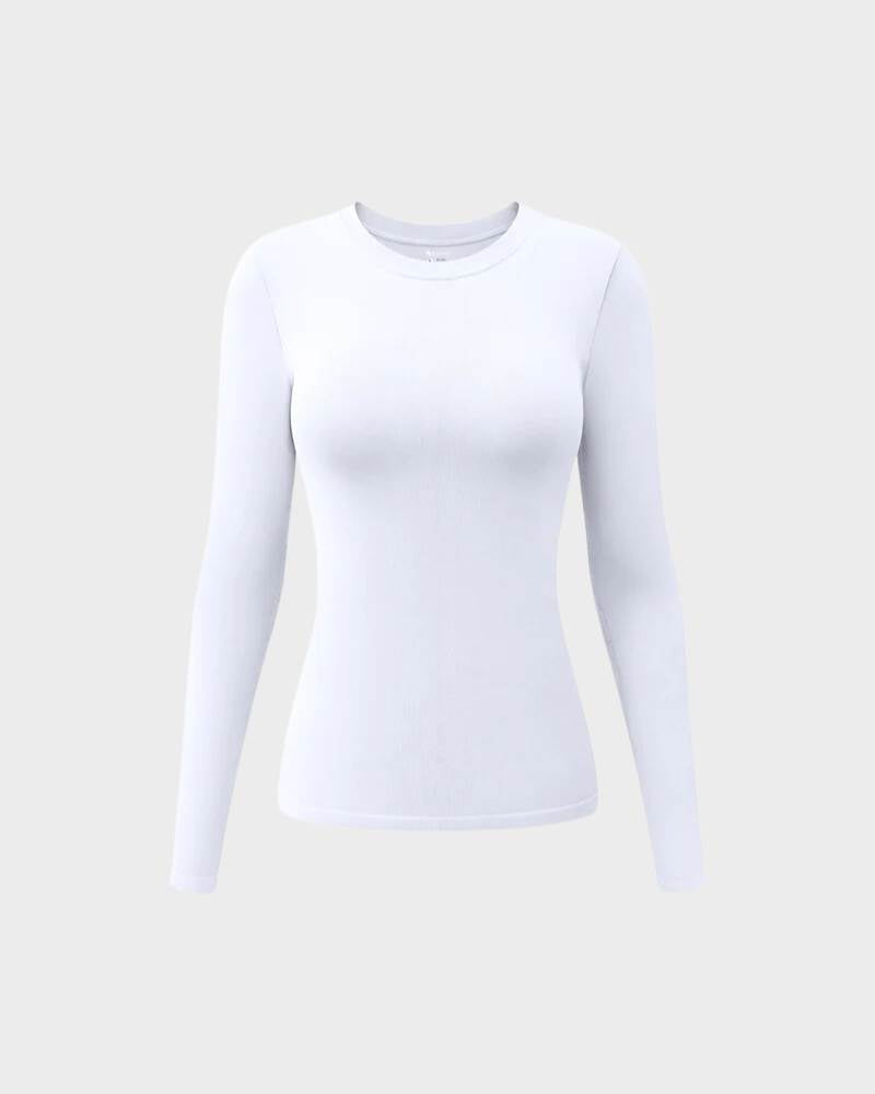 Long Sleeve Neck Stretch Shirts Tops