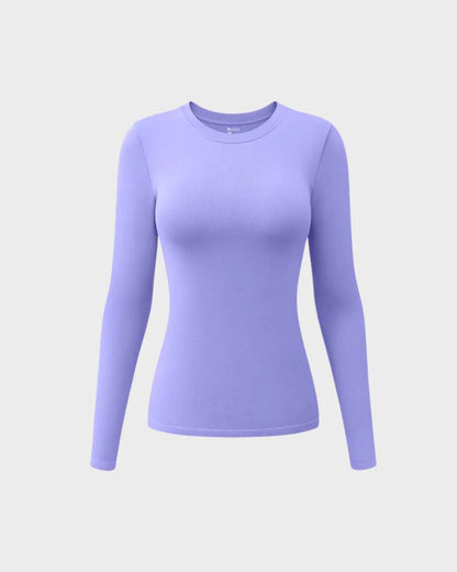 Long Sleeve Neck Stretch Shirts Tops