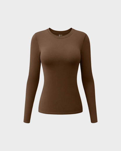 Long Sleeve Neck Stretch Shirts Tops