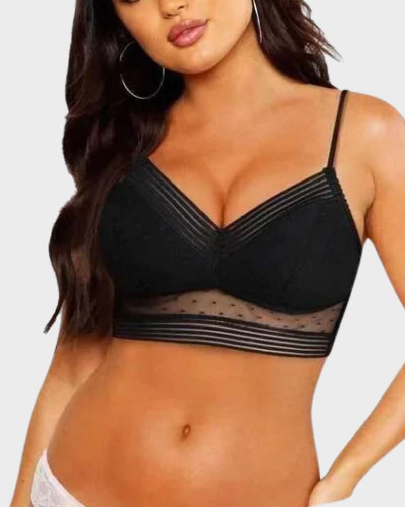 Extra-Wide Stretchy Band Soft Lace Bra