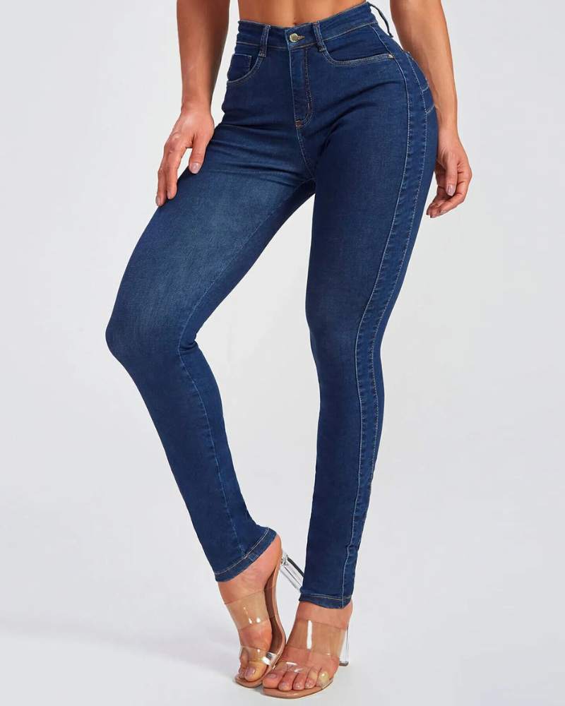 Slim Fit Pencil Pants Stretch High-rise Jeans