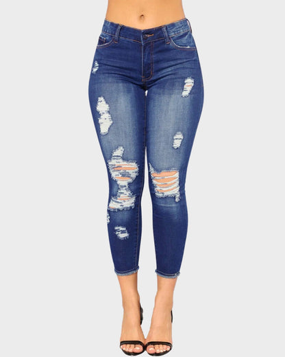 She Curve Women's Ripped Denim Pants