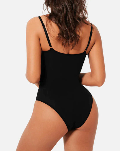 Seductive Seamless Cami Bodysuit Shapewear With Thong