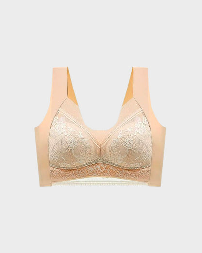 Wireless Comfort Lace Silk Push Up Bra