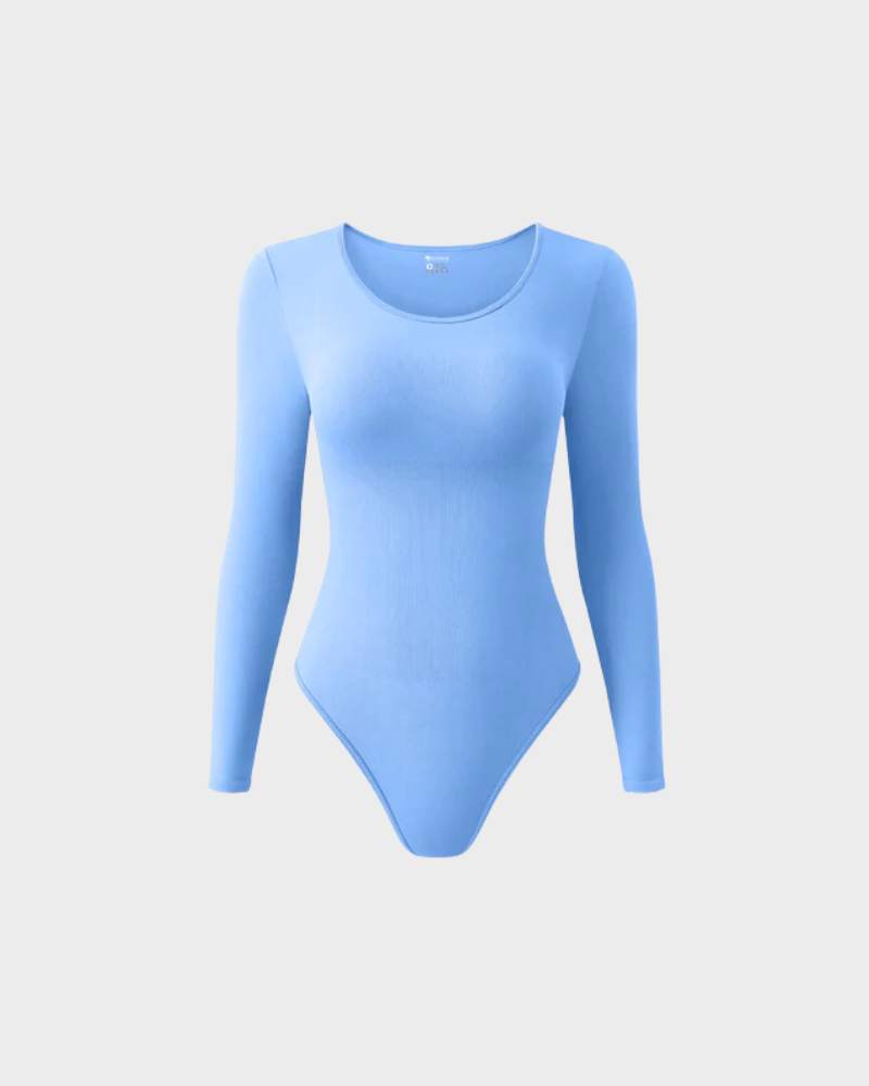 Ribbed Crewneck Long Sleeve Bodysuit