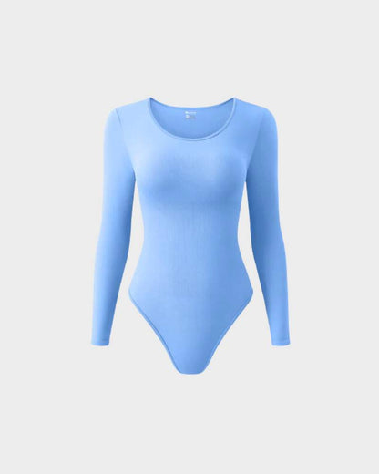 Ribbed Crewneck Long Sleeve Bodysuit