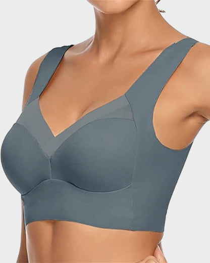 Seamless Wirefree Mesh Comfortable Smoothing Bra