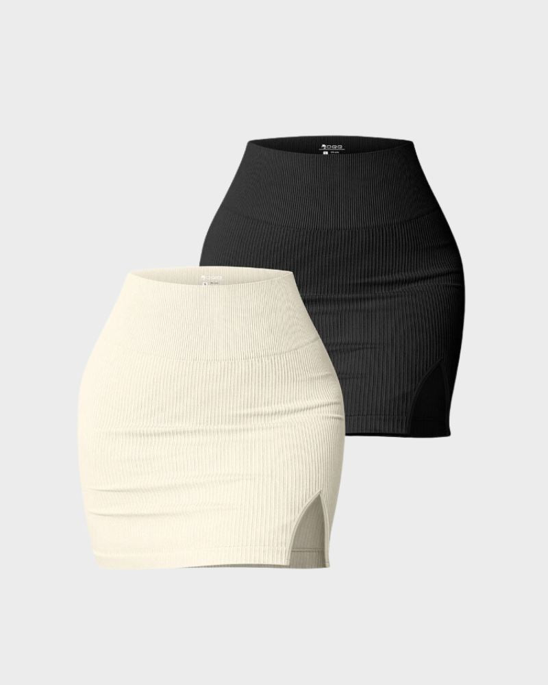 Basic Casual High Waist Mini Skirt