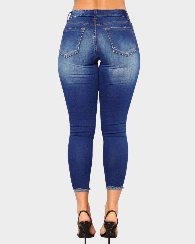 She Curve Women's Ripped Denim Pants