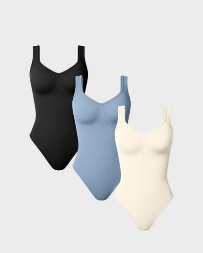 Scoop Neck Thong Bodysuit