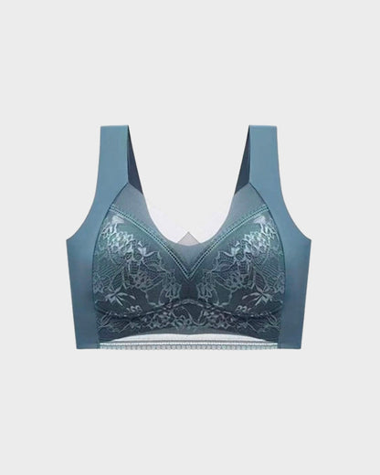 Wireless Comfort Lace Silk Push Up Bra