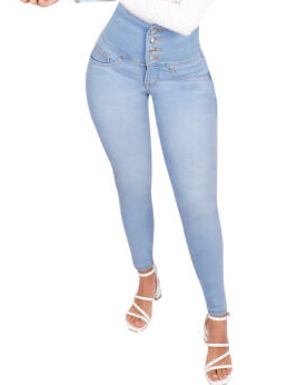 Slimming Jeans With Buttocks, Tummy And Skinny Legs