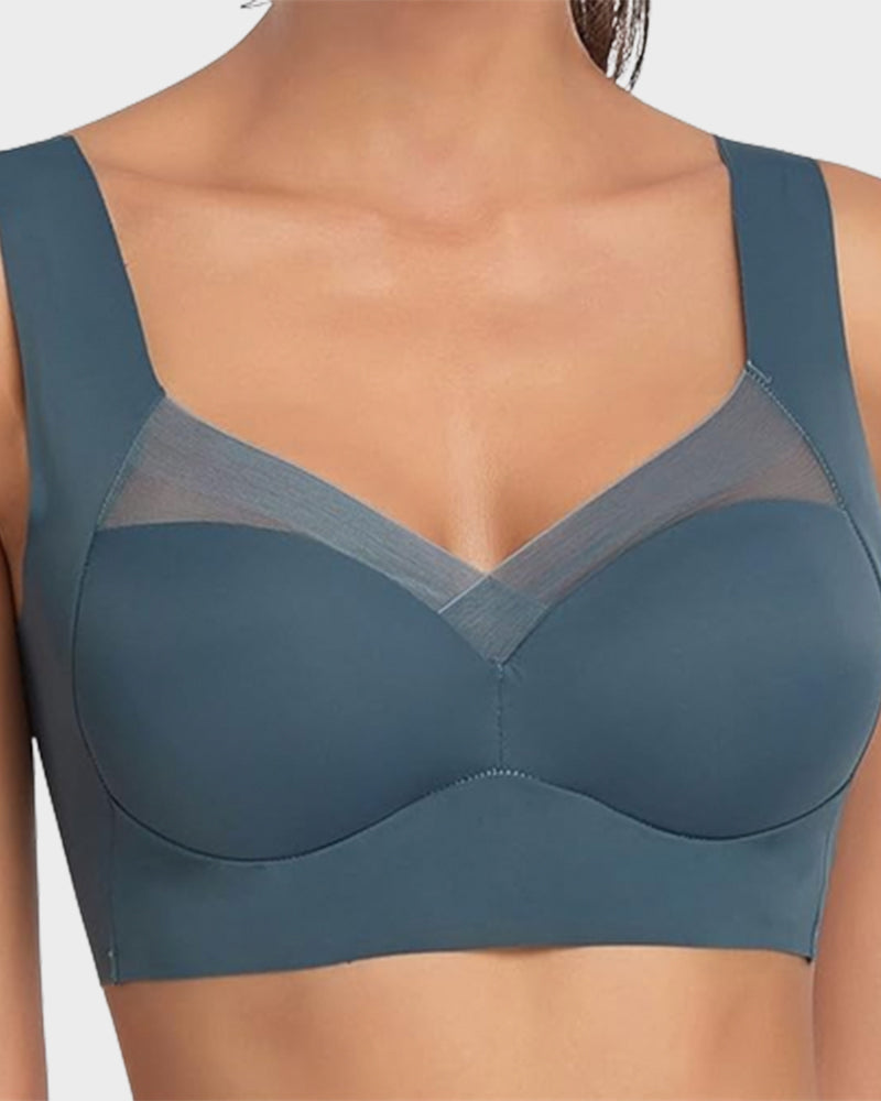 Seamless Wirefree Mesh Comfortable Smoothing Bra