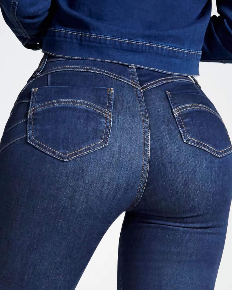 Slim Fit Pencil Pants Stretch High-rise Jeans