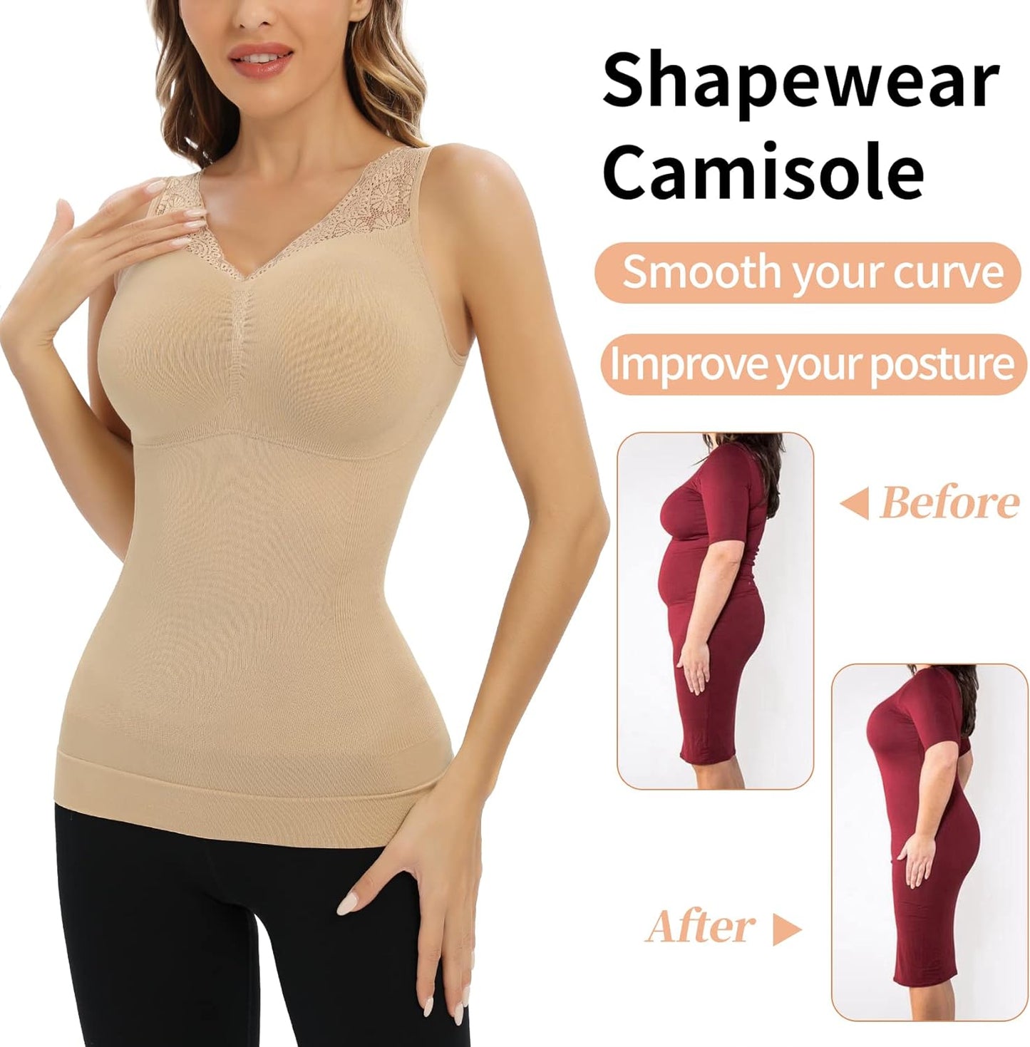 IONFit™ Hourglass Sculpting Vest with  Built-in Bra