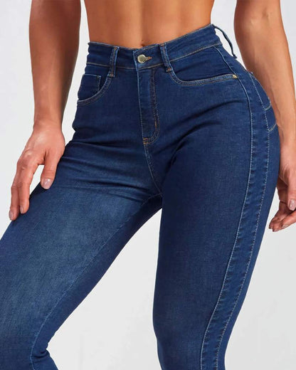 Slim Fit Pencil Pants Stretch High-rise Jeans