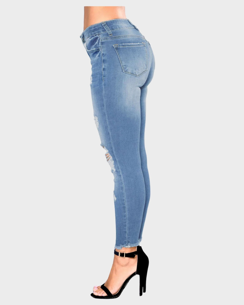 She Curve Women's Ripped Denim Pants