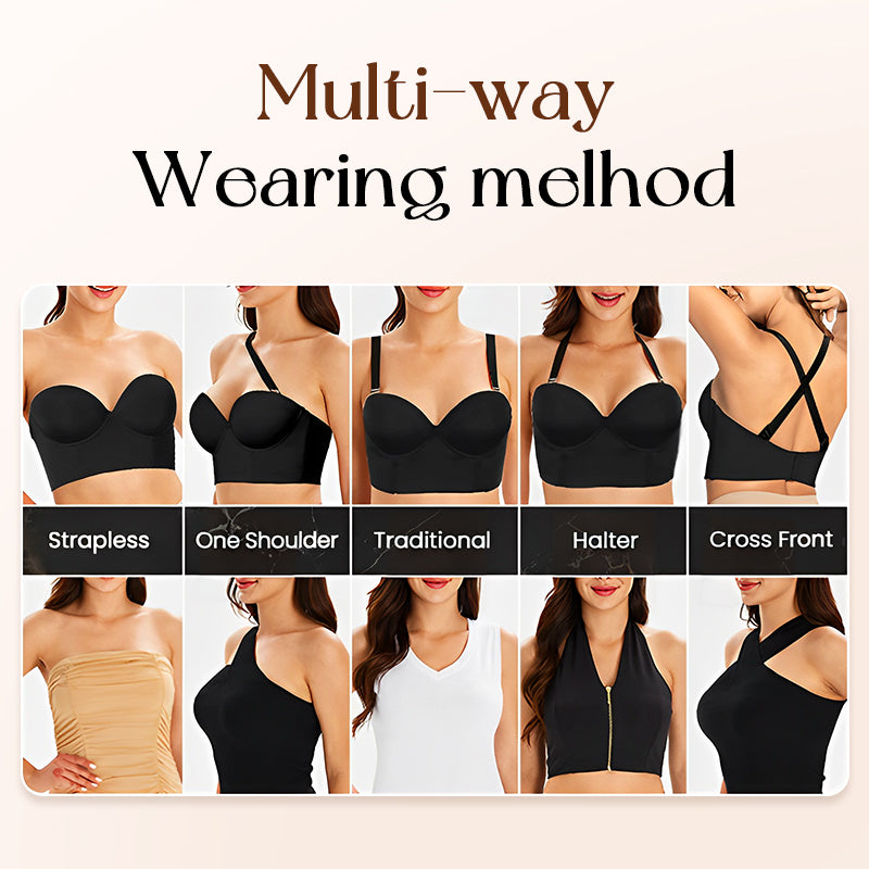 The Low Back Strapless Bra-(BUY 1 GET 1 FREE)Black+Nude