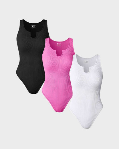 Ribbed Sleeveless Tank Bodysuits