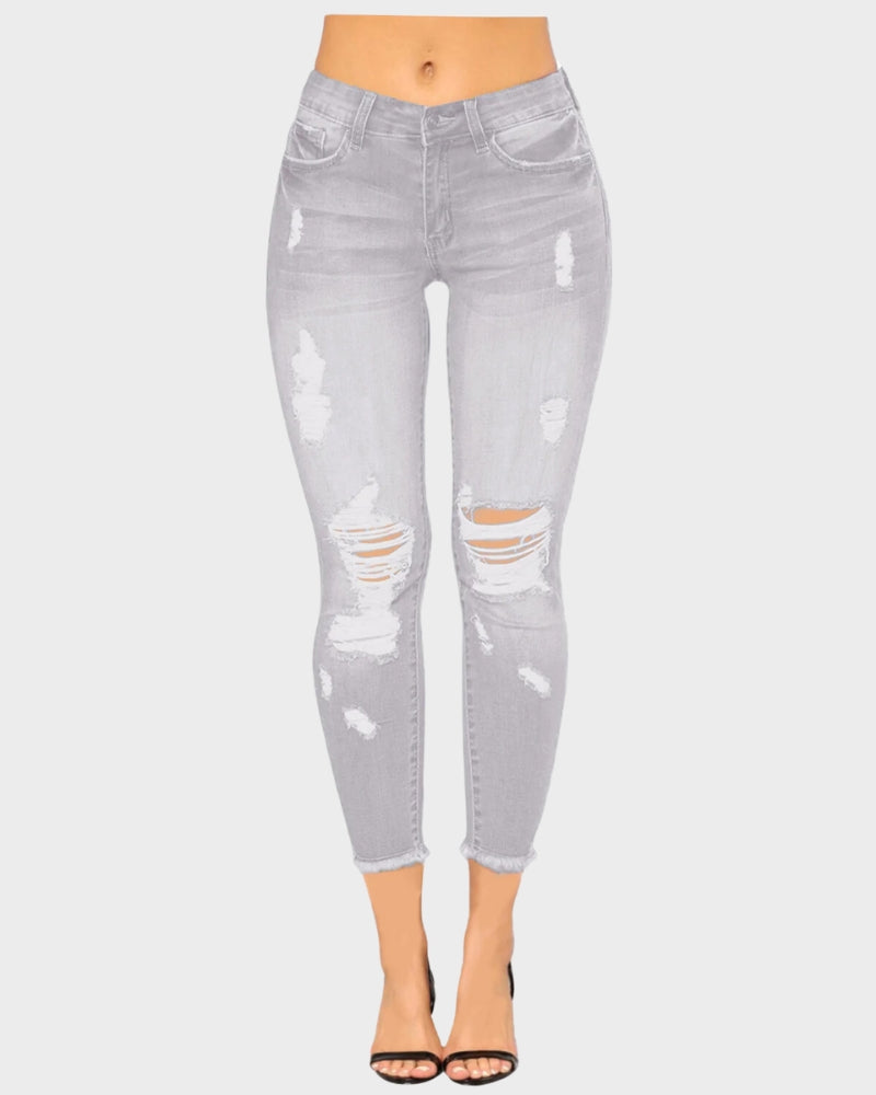 She Curve Women's Ripped Denim Pants