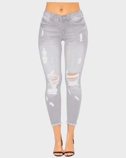 She Curve Women's Ripped Denim Pants