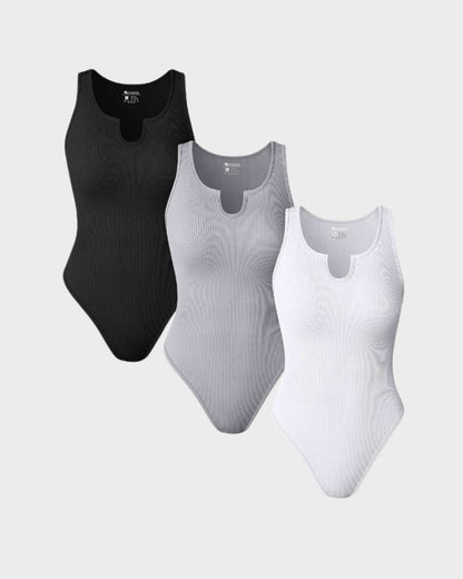 Ribbed Sleeveless Tank Bodysuits