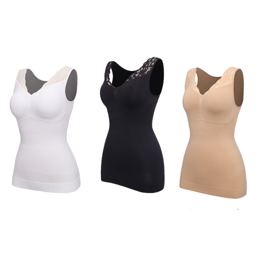 Pack 3 - IONFit™ Hourglass Sculpting Vest with  Built-in Bra