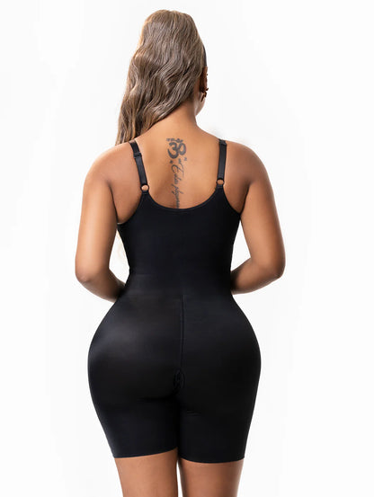 Comfy Tummy Control Shapewear Bodysuit Mid Thigh With Built-in Bra | Faja Daily Use