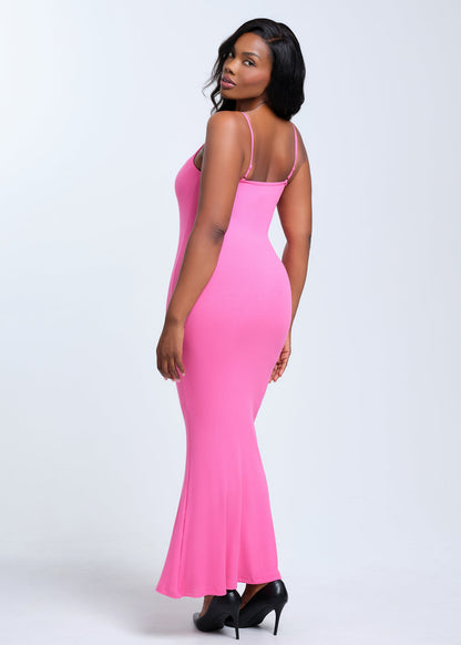 SecretSculpt Spaghetti Strap Midi Dress