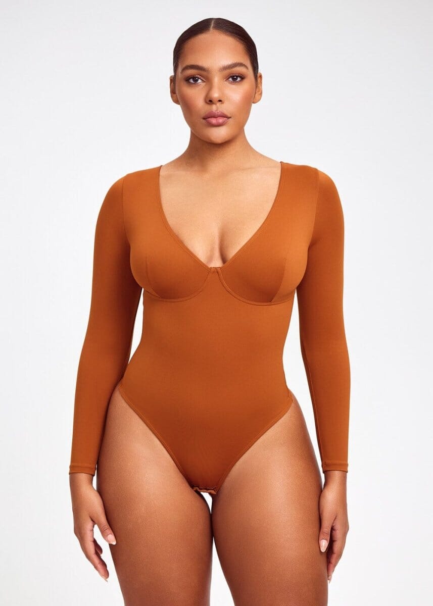Carethier™ Long Sleeve Plunge Thong