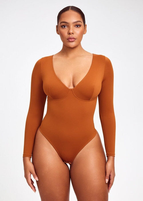 Carethier™ Long Sleeve Plunge Thong