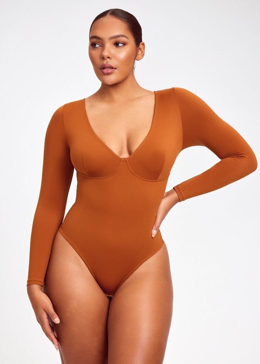 Carethier™ Long Sleeve Plunge Thong