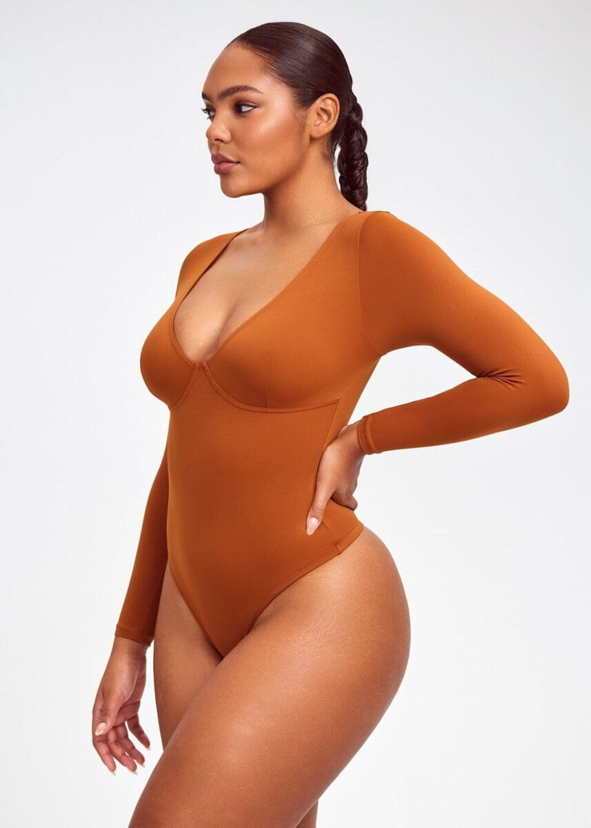 Carethier™ Long Sleeve Plunge Thong