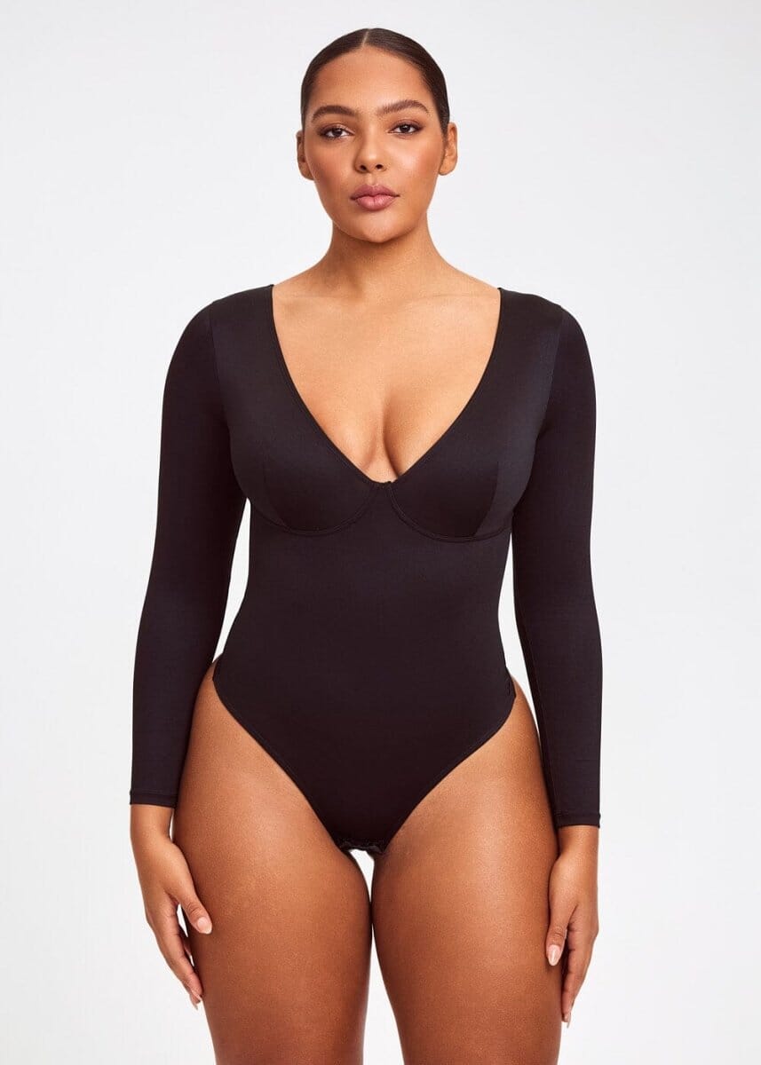 Carethier™ Long Sleeve Plunge Thong