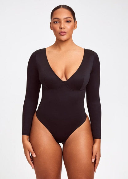 Carethier™ Long Sleeve Plunge Thong